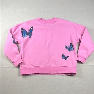 Yllw the label Sweatshirt with Blue Butterfly 
Size: Small